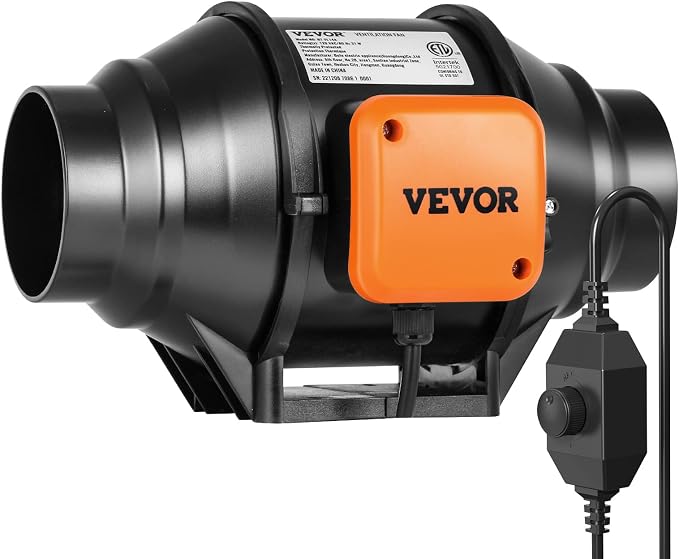 VEVOR Inline Duct Fan, 4-Inch 200 CFM by VEVOR