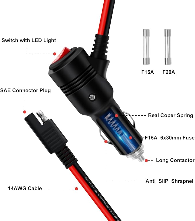 SAE to Cigarette Lighter Plug - Image 2