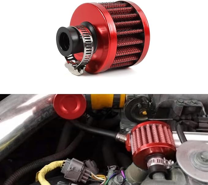 MUGE RACING 2Pcs Air Filter Cold Air Intake Filter Breather 12mm Valve Cover - Image 7