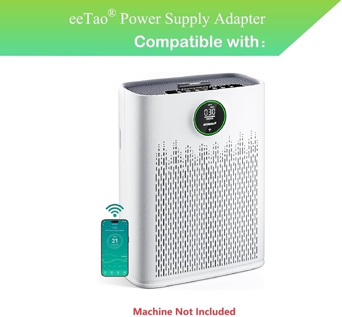 24V 1A Adapter for ECOSELF HAP-603 HAP-603WF Smart Air Purifier | DC24V 1000mA - Image 2