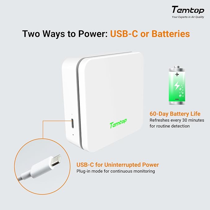Temtop P2 Air Quality Monitor - Image 6