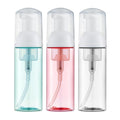 Tekson Soap Foam Bottle (60ml, 2 fl oz), Empty Travel Foaming Lash Shampoo for Cleanser, Dispenser (Clear, Pink, Green)