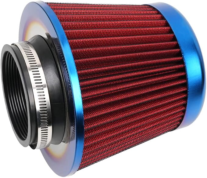 Cold Air Intake Filter, High Performance, Washable Filter, Clamp-On Replacement by MUGERACING
