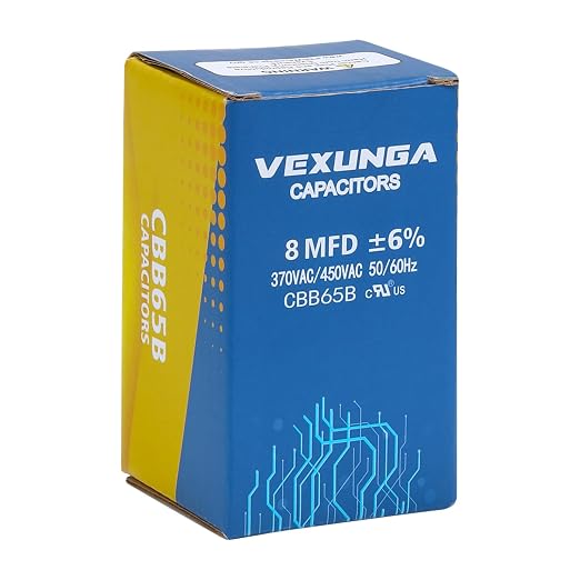 VEXUNGA 8uF 8 MFD 370VAC 440VAC 450VAC 50/60Hz CBB65B Round Run Start Capacitor - Image 5