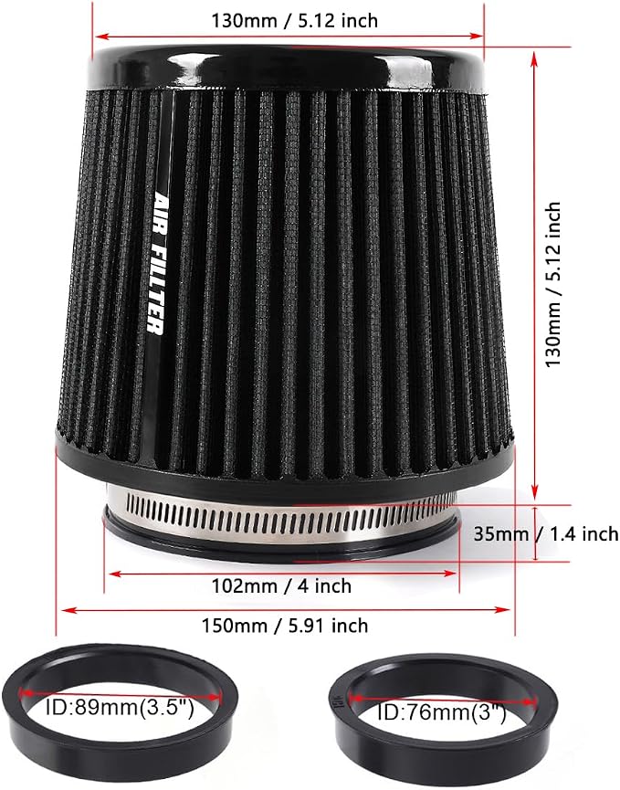 4-Inch Cold Air Intake Filter - Image 5