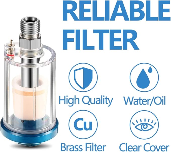 2 Pcs Mini in-Line Air Filter Water Oil Separator - Image 3