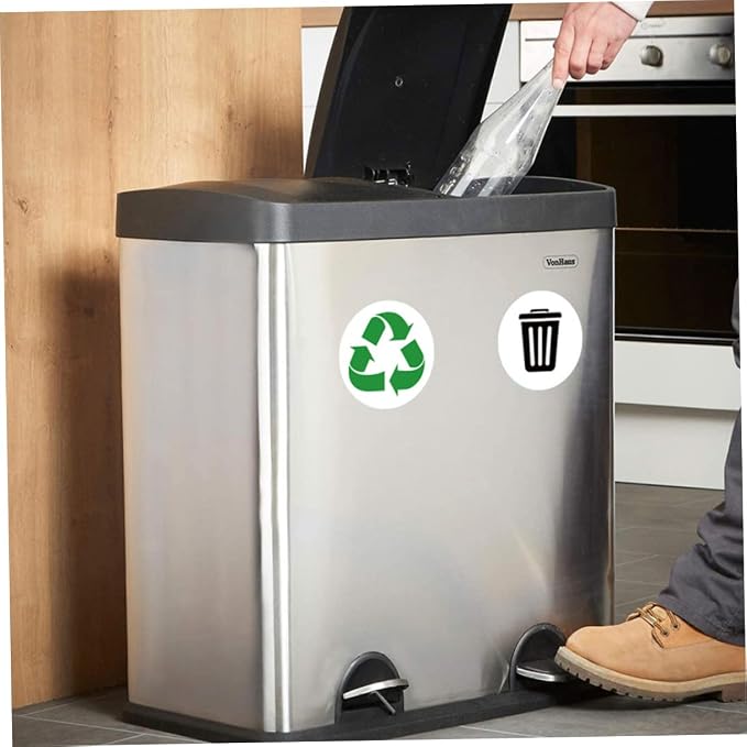 Garbage Sorting Stickers Set 6 Self-Adhesive Waste Classification Labels - Image 5
