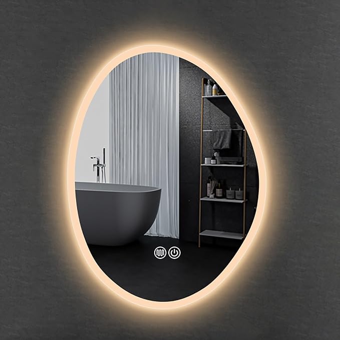 Inner Sand Smart Illuminated LED Bathroom Mirror, Wall Mounted Multifunction by RIFWOVE