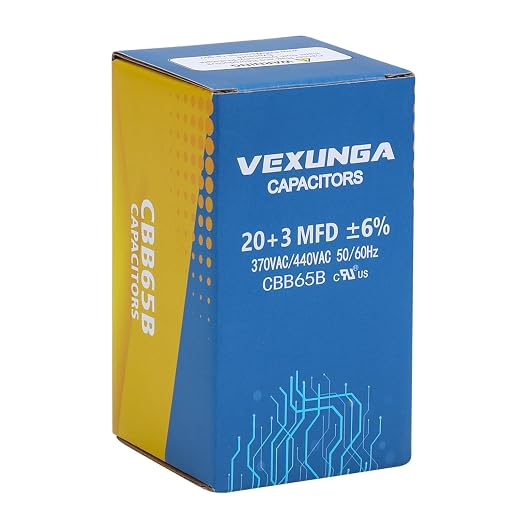 VEXUNGA 20/3 uF 20+3 MFD 370VAC or 440VAC Dual Run Start Round A/C Capacitor - Image 5