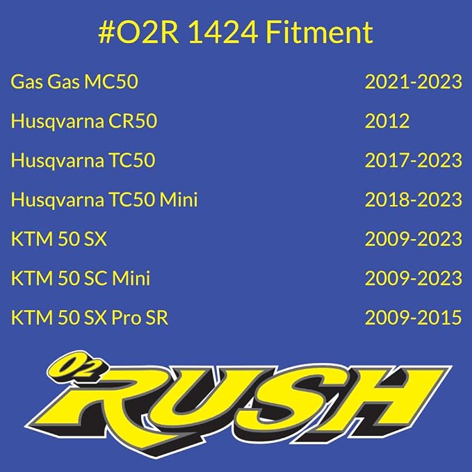 O2 RUSH High-Performance Foam Air Filter fits GAS GAS MC 50 & KTM 50 SX – - Image 4