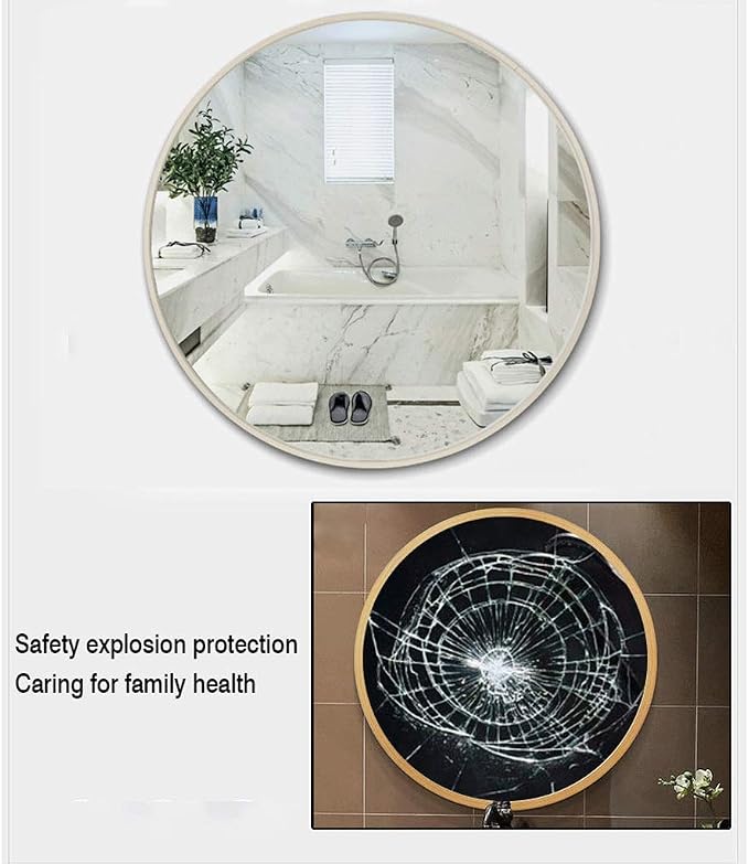 Round LED Bathroom Mirror Demister Pad IP44 Vanity Large Mirror Cold Light - Image 3