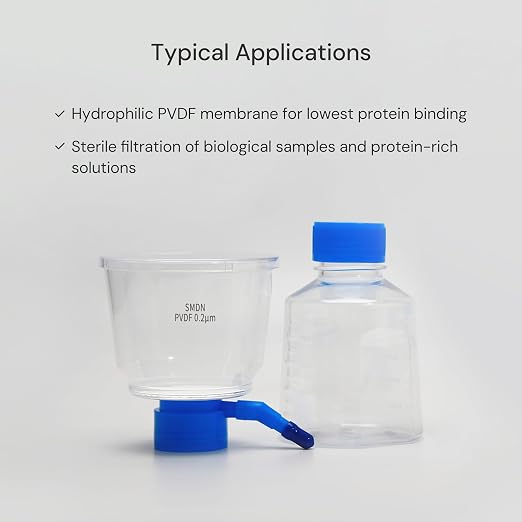 Pack of 18 Diposable Bottle Top Filter 500mL 0.2μm PVDF Hydrophilic Membrane - Image 4