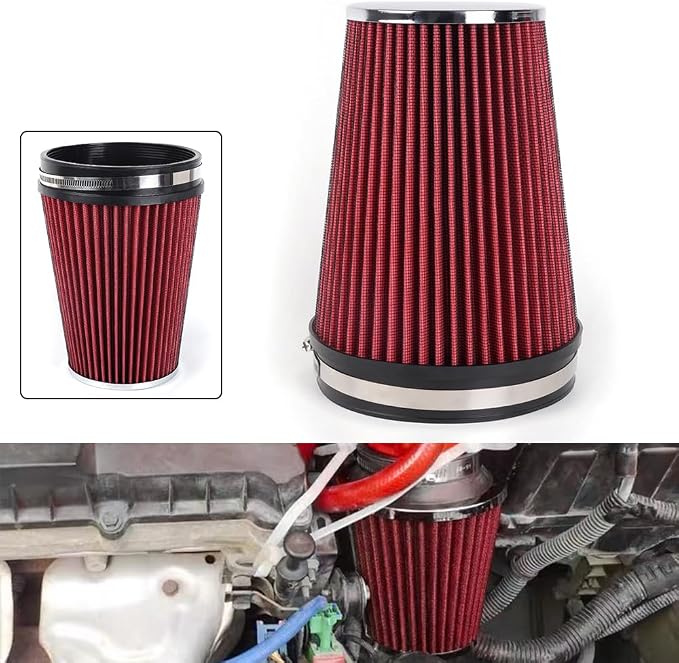 MUGE RACING 6" 152 mm High Flow Inlet Air Filter, Air Intake Cone Filter - Image 7