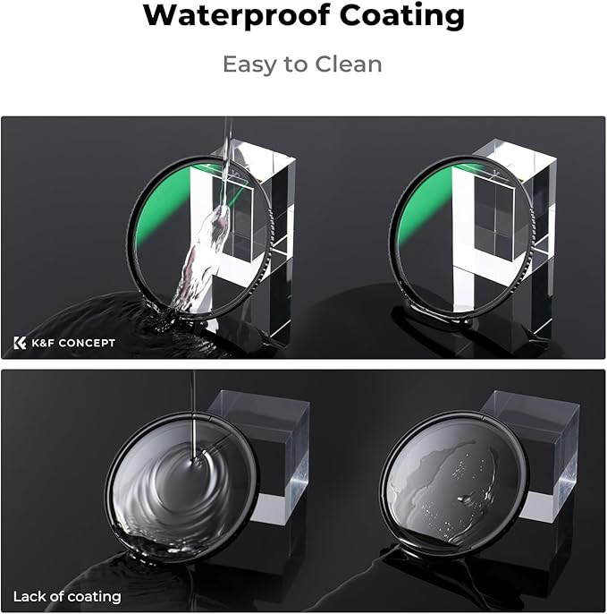 K&F CONCEPT 55mm CPL MCUV ND1000 Lens Filter 2 Lens Caps Kits Waterproof - Image 4