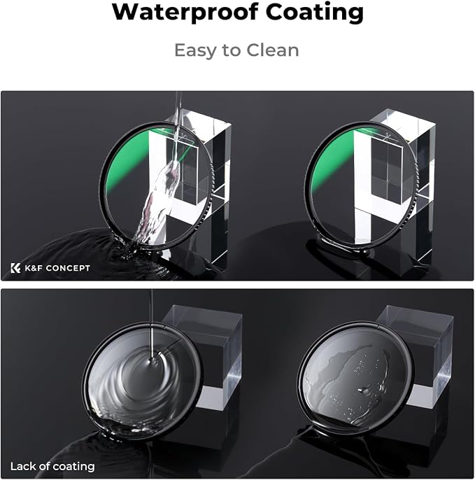 K&F CONCEPT 52mm CPL MCUV ND1000 Lens Filter 2 Lens Caps Kits Waterproof - Image 4
