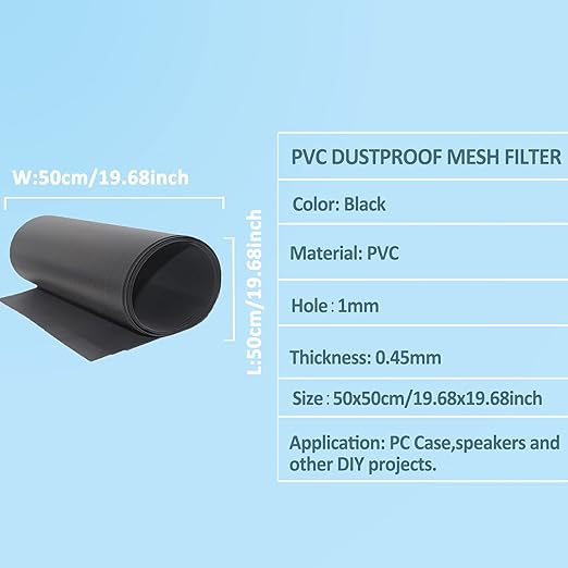 500x500mm 19.68inch DIY Computer PC Case and Fans PVC Dustproof Mesh Filter - Image 6