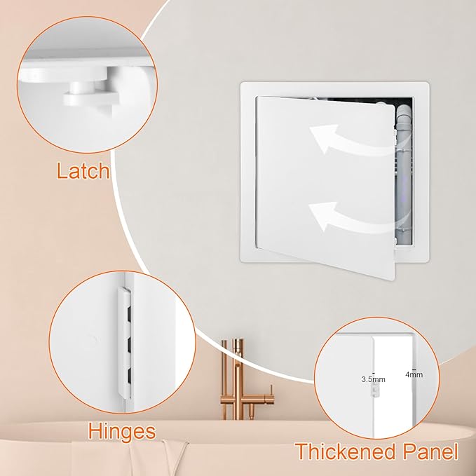 Suteck 18 x 18 Inch White Access Doors, Reinforced Hinged Access Panel for Drywall Walls and Ceilings