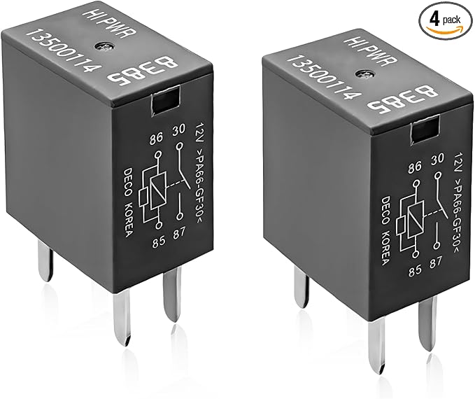2PCS Car Air Conditioning Relay, 12VDC 40A 13500114/8385 Multi Purpose Quick by Unknown