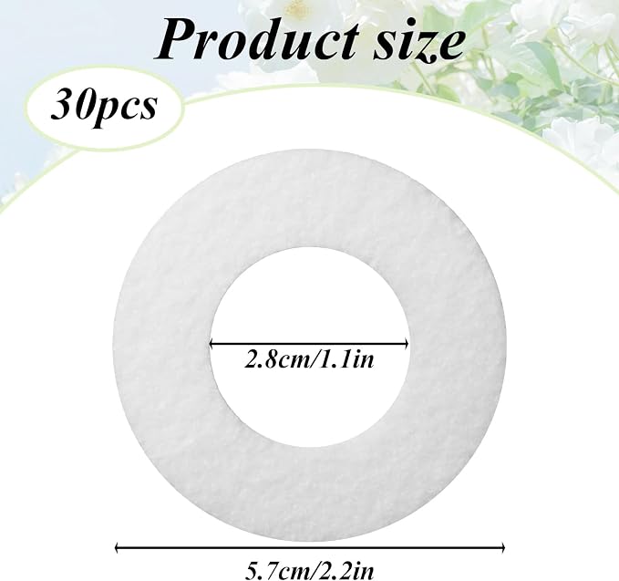 30 Pack Diffuser Refill Pads, Mini Unscented Aroma Pads Essential Oil Perfumes - Image 2