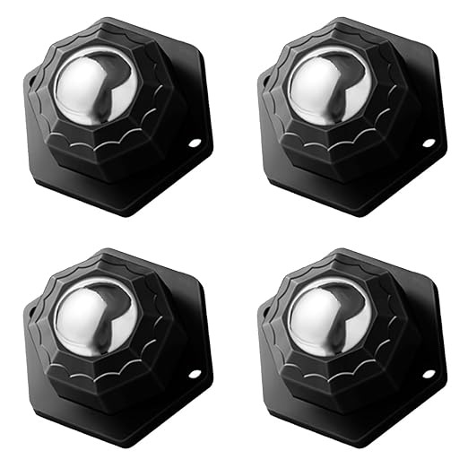 4Pcs Ball Bearing Rollers, 360º Rotation Universal Ball Casters, 200Lbs Self - Image 7