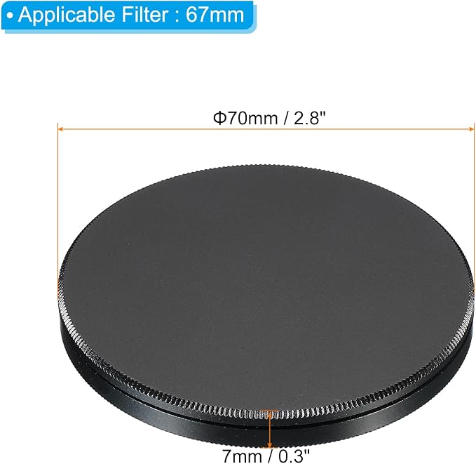 PATIKIL 67mm Lens Cap, Camera Lens Cap Cover Universal Lens Filter Stack Cap - Image 2