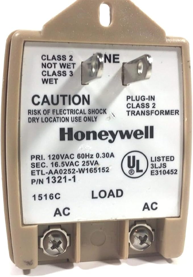 Honeywell Intrusion 1321-1 Transformer 16.5VAC 25VA by HoneywellAirComfort