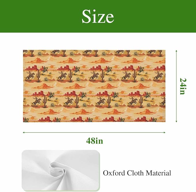 Tropical Plant Cactus Fluorescent Light Covers 4 Pack Western Cowboy Horse - Image 5