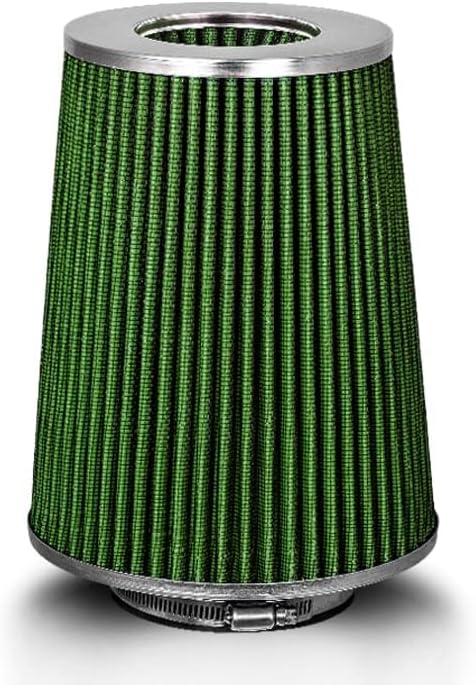 GREEN 4" 102 mm Inlet Truck Air Cone Replacement Performance Washable Clamp-On - Image 2