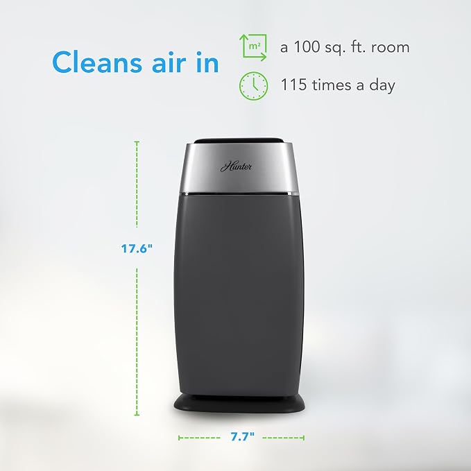 Hunter Fan Company HP100BLS Air Purifier, Small Tower - Image 2