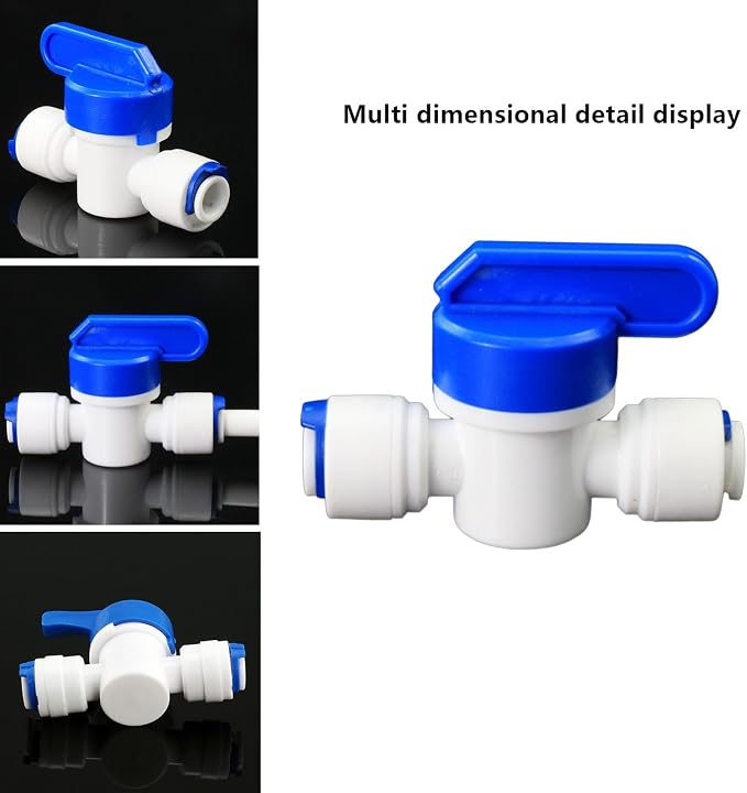 Water purifier globe valve, 1/4 "FPT x 1/4" pipe quick connector, 1/4 inch - Image 2