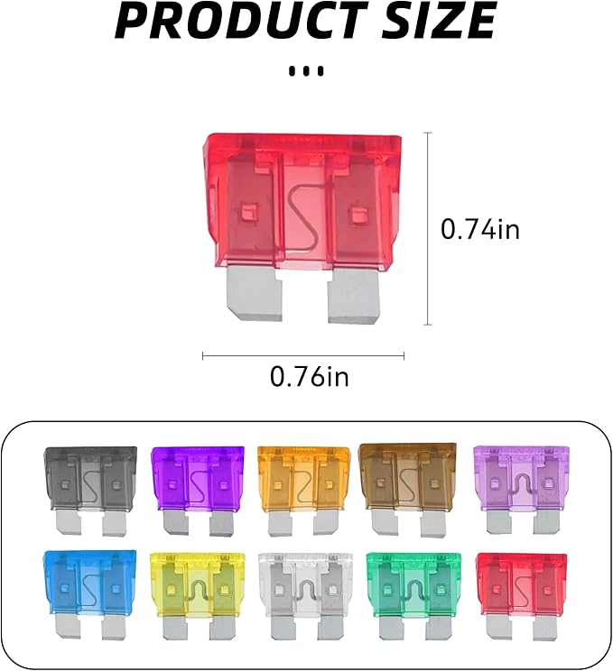 51PCS Mini Car Fuse Assortment Kit, Vehicle Blade Fuse - Image 2