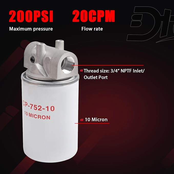 Hydraulic Oil Filter 10 Micron - Image 3