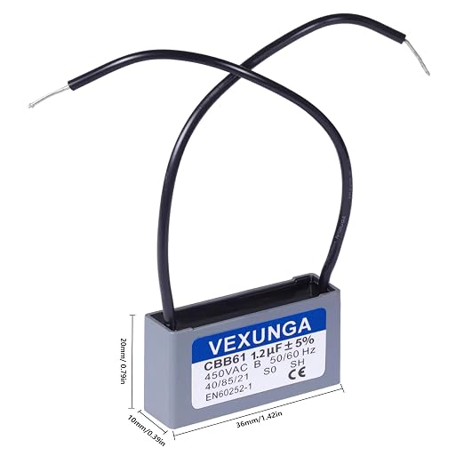 VEXUNGA CBB61 Fan Capacitor 1.2uF 450 Volt Ceiling Fan Capacitors Replacement - Image 2