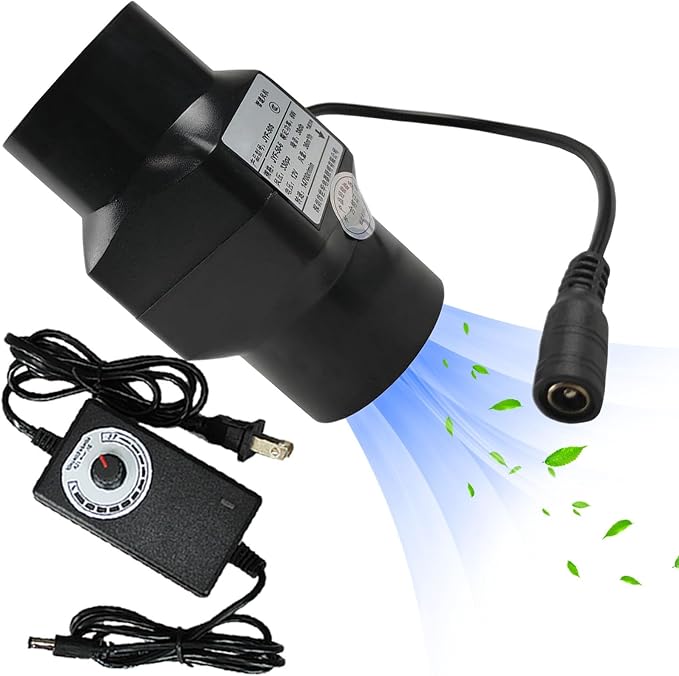 2 Inch Inline Duct Fan 12V 6W Extractor Fans Variable Speed Ventilation by Unknown