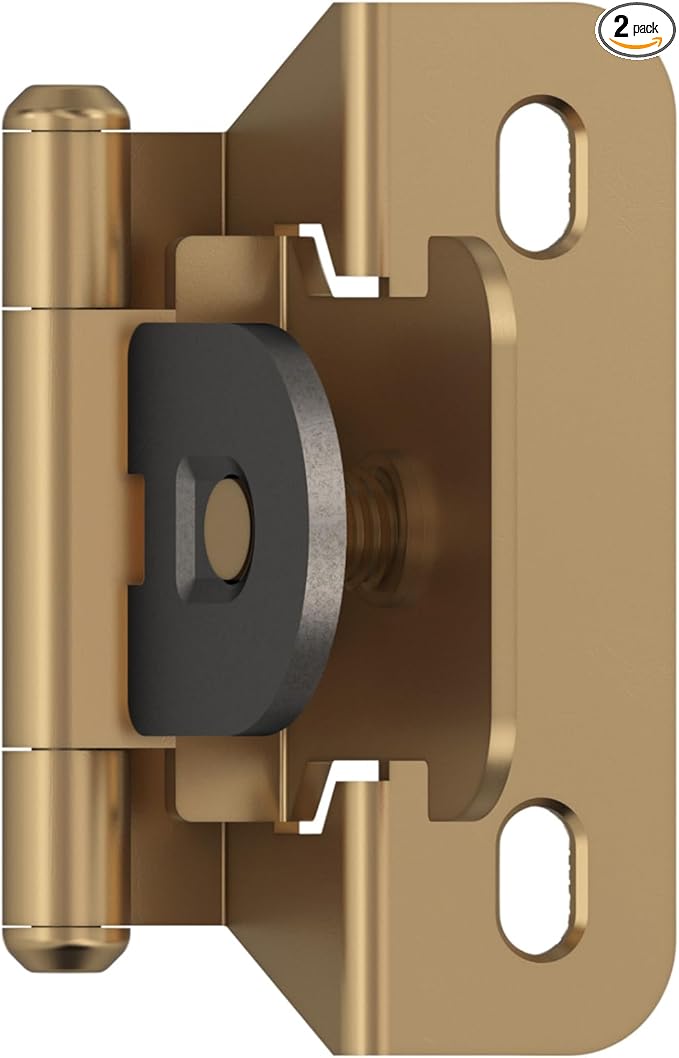Amerock BPR8701CZ | Cabinet Hinge | 1/4 inch Overlay Double Demountable | by Amerock