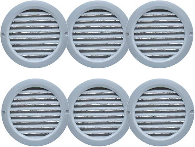 VENTS-US - 4" Round Plastic Light Gray Vent Cover - Compatible with a 4 Inch - Image 2