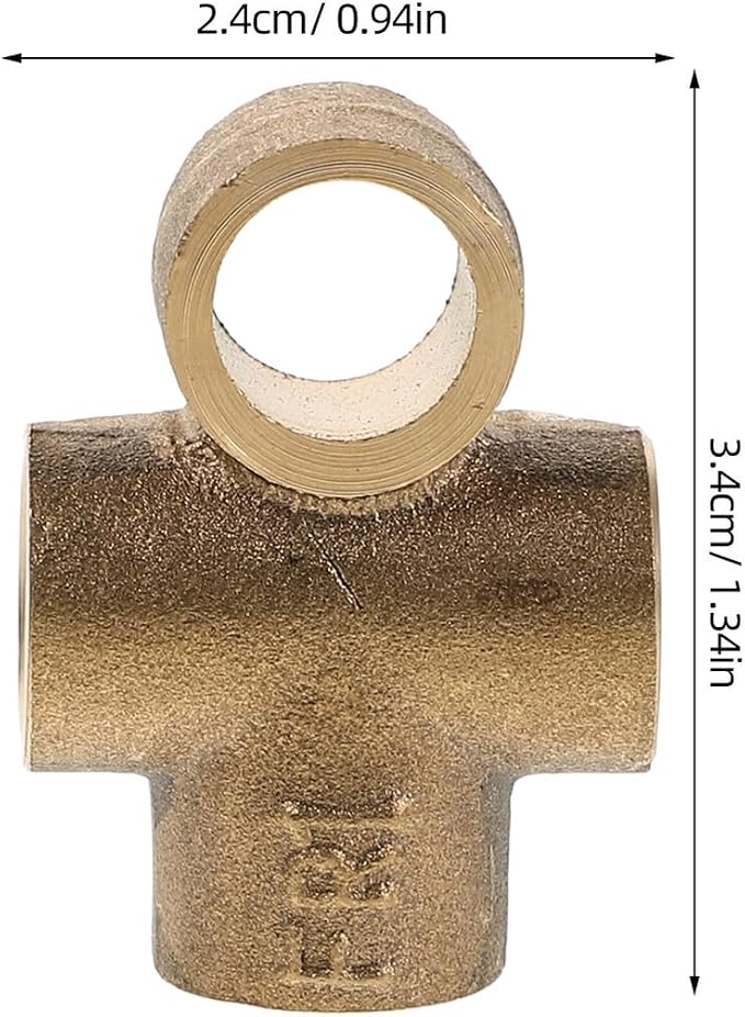 Veemoon Brass Tee Fitting M10x1 Thread Adapter Fuel Pipe Connector - Image 9