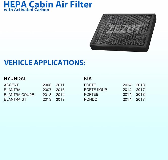 Cabin Air Filter, for Hyundai 2008-2011 Accent, 2007-2016 Elantra, 2014-2018 - Image 2