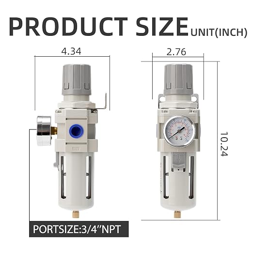 Air Compressor Water Separator Filter 3/4" NPT 0-150 PSI, Compressed Filter - Image 3