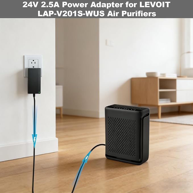 24V Power Cord for LEVOIT Air Purifiers Compatible - Image 4