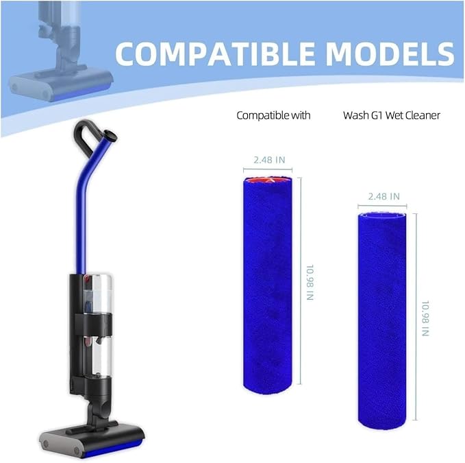 2pcs, Roller Brush。Compatible for Dyson Wash G1 Wet Cleaner, Floor Scrubber - Image 2