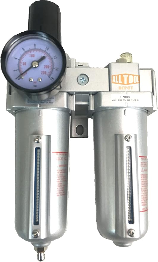 3/4" NPT HEAVY DUTY Compressed Air In Line Filter Regulator Lubricator Oiler by AllToolDepot