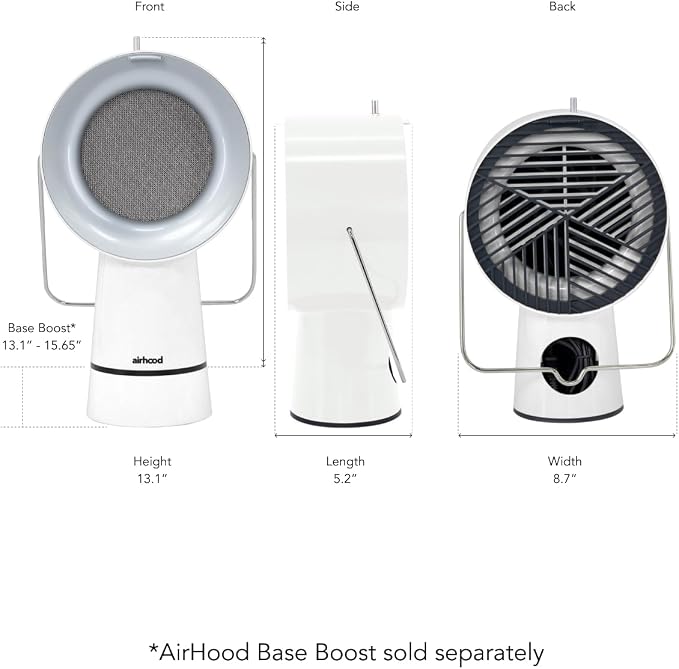 AirHood Wired Range Hood Portable Kitchen Exhaust Fan, Ivory White | Dual oil - Image 8
