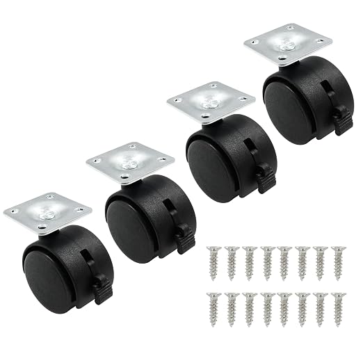 4pcs 1.5 Inch Swivel Caster Wheels, Heavy Duty Swivel Plate Casters Wheel - Image 5
