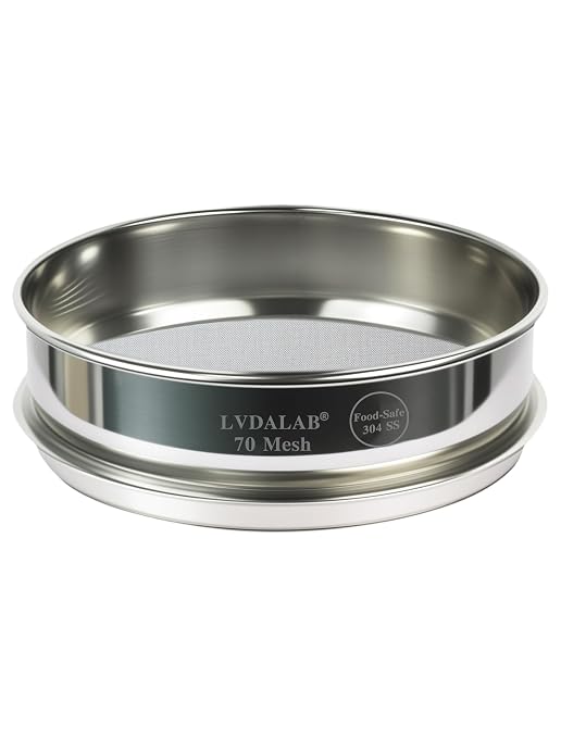 All 304 Stainless Steel 70 Mesh Test Sieve, 8 Inch/20cm Diameter, Lab Sifter & by LVDALAB