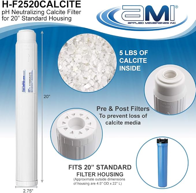 APPLIED MEMBRANES INC pH Neutralization Water Filter Cartridge | Calcite Filter - Image 2