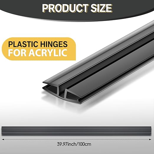 Landical 2 Pack PVC Piano Style Hinge, 39.37 Inch Each Flexible Living Plastic - Image 2