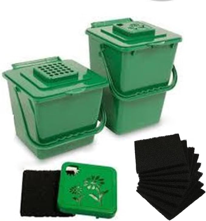 Resinta 8 Pack Activated Carbon Compost Caddy Filters Kitchen Compost Collector - Image 7