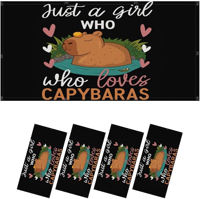 4 Pcs Fluorescent Light Covers for Ceiling Lights Cute Capybara Gifts Hearts by Unknown