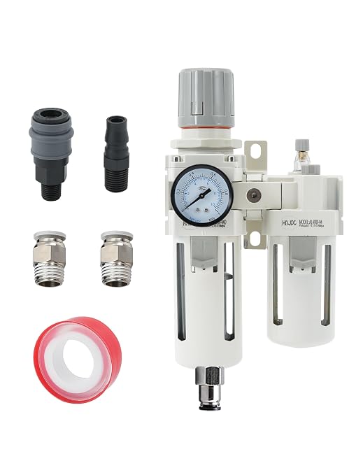 1/2" PT Compressed Air Filter Regulator Lubricator Combo Water/Oil Trap by HNJPC